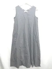 ◇ ⊂ AMERICAN HOLIC アメリカン ホリック 両Vネック ノースリーブ ロング ワンピース サイズL ブラック レディース E  【1410290052037】