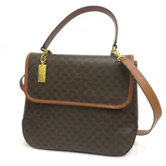 中古 セリーヌ マカダム柄 2WAYバッグ ABランク ハンド ヴィンテージ チャーム付き レディース 【送料無料】【名谷店】