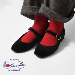 ＊【新品】【JAVERFLEX ジャヴァフレックス】ベロア ワンストラップ シューズ  (25-42506) レディース 秋 冬 靴 フランス ベルベット おしゃれ 歩きやすい 履きやすい カジュアル ナチュラル 30代 40代 50代 60代 携帯スリッパ