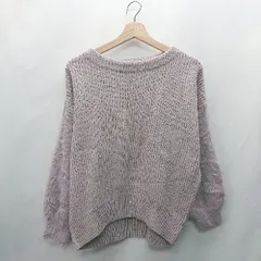 ◇ ⊆ GLOBAL WORK グローバルワーク ファー 長袖 ニット サイズM ピンク レディース E  【1412260031998】