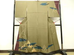 平和屋着物●ファッションデザイナー　HIROKO KOSHINO　コシノヒロコ　全通柄袋帯　紬地　格子　金糸　正絹　逸品　DABE5044ps 平和屋着物○ファッションデザイナー HIROKO KOSHINO コシノヒロコ 全
