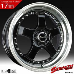 ステルスレーシング K35　17x6.0J　前後幅広＆スーパーディープ2段リム!! チューニング軽四用ホイール　NANKANG 165/35R17 タイヤ付4本セット　"アウトレット扱いお買得品"