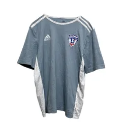 adidas 半袖 プリントTシャツ キッズ L 160～ ライトグレー アディダス スポーツウェア 古着卸 アメリカ仕入 a703-5578