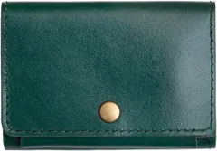 革師リ・メンズ ミニ財布 コンパクト 小さい財布 コンパクト財布 本革( グリーン)