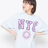 フロッキープリントNYC Tシャツ