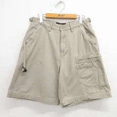 W31/古着 ルート66 ショート パンツ ショーツ メンズ 00s コットン ベージュ カーキ 24may29 中古 ボトムス 短パン ショーパン ハーフのサムネイル