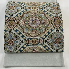 ZF-1067 袋帯 相良刺繍 太鼓柄 正絹 逸品 ZF-1067 袋帯 相良刺繍 太鼓柄 正絹 逸品