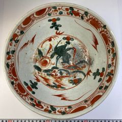 骨董 古犬山焼 赤絵 赤玉 なます皿 菓子器 獅子 中深鉢 江戸後期 金