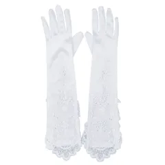 ☆ ホワイト ☆ ウェディング 手袋 kwedg01 ウェディンググローブ ウエディンググローブ ロング グローブ 刺繍 レース ウェディング ウエディング プリンセス ウェディング小物 ウエディング小物 ブライダル 小物 かわいい 可愛い お姫様
