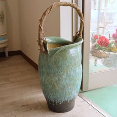信楽焼手作り メダカ鉢 水槽 高さ58センチ狭い場所におすすめ - メルカリ