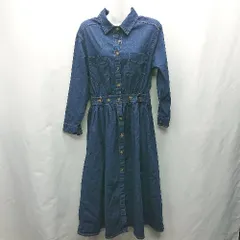 ◇ ⊂ Doula Doula ドゥーラドゥーラ デニム 長袖 ロング丈 ワンピース サイズM ブルー系 レディース E  【1412090030468】