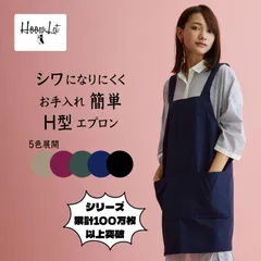 エプロン 保育士 おしゃれ レディース かぶるだけ ツイル ショート丈 h型 ショート丈 チュニック丈 キャンプ アウトドア 速乾 無地 黒 ブラック かわいい ノーアイロン ポケット かぶり DIY 介護士 作業用 ギフト シワになりにくいのサムネイル