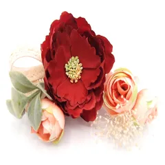 髪飾り 成人式 振袖 浴衣 袴 ２点セット 赤 リボン 結婚式 入学式 入園式 卒園式 卒業式 七五三 753 ブライダル 前撮り 和装 日本製 花 かんざし 人気 フォーマル 花飾り 着物 簪 夏祭り アカ W 28 323-272 u806　Si