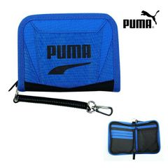 PUMA（プーマ）　二つ折りラウンドウォレット　ブルー×ブラック　05395803　キッズお財布