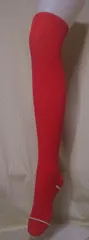 【再々入荷しました！】【ドレスコード：赤色】レディス　８０デニール　カラー無地　ニーハイソックス（＆ハイソックス）　２ＷＡＹ＜赤無地：フリーサイズ＞80knee【オーバーニーソックス】【ハイソックス】【カープ女子】【制服】【ユニフォーム】【送料無料！】