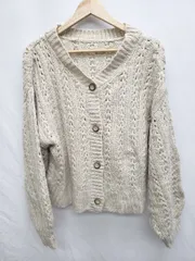 ◇ SM2 サマンサ モスモス 長袖 ニットカーディガン サイズF ベージュ レディース P  【1406110008353】