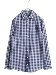 【お得なクーポン配布中!】 LAUREN ラルフローレン チェック 長袖 シャツ 18 ボーイズ XL メンズ XS 古着 ポロ 長袖シャツ ロゴ刺繍 マルチカラー カジュアル Yシャツ