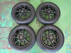 6J-15インチ 5H100 +45 HumanLine 185/65R15 EG Performance2 中古 タイヤ ホイール 4本 シエンタなどに♪