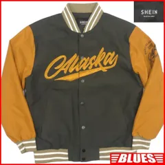 SHEIN シーイン スタジャン ブルゾン ジャンパー M 緑 黄 NR3805のサムネイル