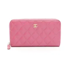 シャネル CHANEL ラウンド長財布 マトラッセ A50097 ピンク キャビアスキン(グレインドカーフ) マトラッセ ラウンド長財布 レディース Used Bのサムネイル
