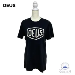 ☆新品☆ Deus Ex Machina デウスエクスマキナ トップス 半袖 フロント ロゴ Tシャツ T_DMW41808E-BLK-M レディース メンズ ユニセックス ブラック M u-193 送料無料のサムネイル