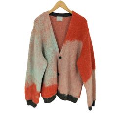 WRAPINKNOT カーディガン 多色使い　メンズ ラッピンノット WRAPINKNOT ウールマルチカラーカーディガン