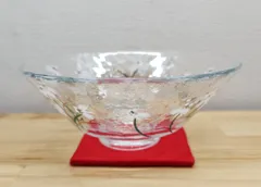 b123【新品・未使用】平茶碗 義山 三日月 超耐熱 山岡善高 紙箱　硝子ガラス 抹茶碗 平茶碗 義山 三日月 超耐熱ガラス製 山岡善高作 直径15cm