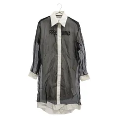 OFF-WHITE (オフホワイト) Tシャツドッキング シースルーシャツ OWDB262E20FAB001 長袖 ホワイト/ブラックのサムネイル