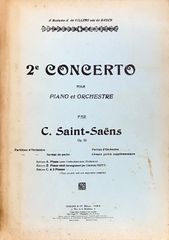 サン=サーンス ピアノ協奏曲第2番 ト短調 (スタディスコア/ポケットスコア)輸入楽譜 Saint-Saens 2e Concerto pour Piano et Orchestre Op.22 デュラン社/Durand 洋書