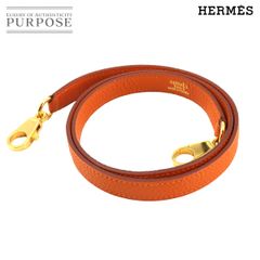 エルメス ショルダーストラップ オレンジ キャンバス バンドリエール