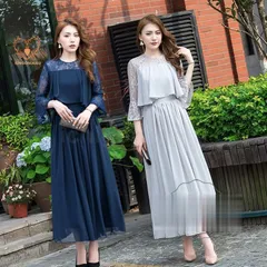 パーティードレス 結婚式 ワンピース ドレス 親族 袖あり ロング丈 ロング フォーマルドレス 大きいサイズ 春 夏 秋 冬 20代 30代 40代 50代 60代