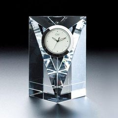未使用級】NARUMI GLASS WORKSクリスタル置時計名入れモデル箱付 
