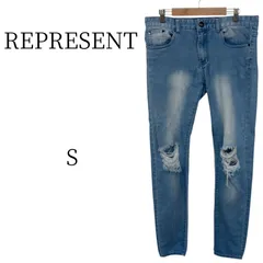 REPRESENT リプレゼント くすみブルー パンツ Sのサムネイル