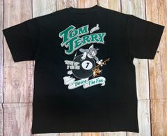 No.39.TOM and JERRY/トムジェリ/ワイドシルエット刺繍Tシャツ/ブラック/Lサイズ/新品未使用/サンプル品