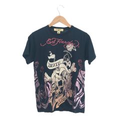 Ed Hardy Tシャツ ドラゴン フェニックス 黒 L バックプリント有り