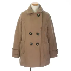 アースミュージック&エコロジー EARTH MUSIC & ECOLOGY Pコート ウール M 茶 ブラウン ☆S☆ btm0617のサムネイル