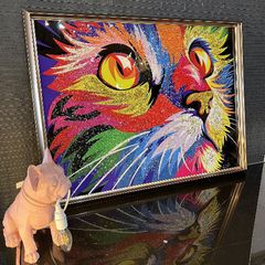 YELLOWKORNER】フォトアート カラフルなタイガーのアートパネル - メルカリ