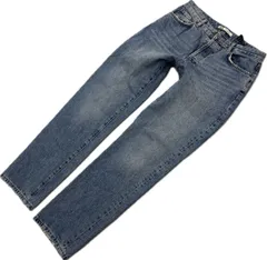ZARA ☆ 綺麗なシルエット◎ ボタンフライ デニムパンツ テーパード ジーンズ ライトブルー W31 大人カジュアル 古着 通年 ザラ■JS918