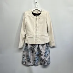 レディース ジャケット ワンピース ピンクベージュ 黒 パープル系 花柄 S ニット☆CTR-242☆