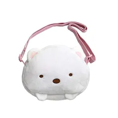 【新着商品】[すみっコぐらし] ぬいぐるみ ポシェット ショルダーバッグ バッグ 斜めがけ しろくま ねこ とかげ ギフト プレゼント 子供 男の子 女の子 キッズ ジュニア (しろくま) 0