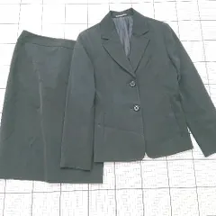 ◇ Θ INED イネド シンプル系 膝丈 S ウールジャケット タイトスカート サイズ2 ブラック系 レディース E  【1508060017796】のサムネイル