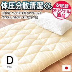 敷布団 敷き布団 ダブル 体圧分散清潔くん ふとん インビスタ ホロフィル極厚ボリューム敷きふとん　新品　【68p-2-d】