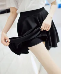 フレアスカート インナーパンツ付き サーキュラースカート韓国 着やせ 美脚 ボトムス 大人コーデ スカート 可愛い 膝上スカート MMS-001