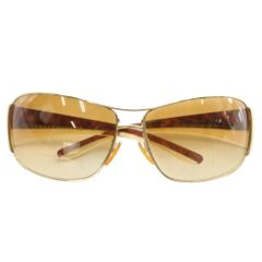 【中古】プラダ PRADA 眼鏡 サングラス メタルフレーム グラデーション ロゴ 67□13-115 茶色 ゴールド色 SPR 74G プラダ PRADA 眼鏡 サングラス メタルフレーム グラデーション ロゴ 67
