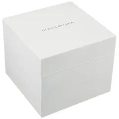 DEAN & DELUCA(ディーンアンドデルーカ) 三段重 大 ホワイト 仕切りあり 4~5人用 お弁当 ランチボックス 大容量 ピクニック アウトドア 縦19.5×横19.5X高さ16.7 1