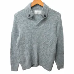 23区 オンワード樫山 HOMME 美品 ウールセーター ニット 長袖 青系 ブルー 48 Mサイズ 0326  ■GY31のサムネイル