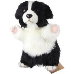 HANSA BH8349 ハンドパペット ボーダーコリー 30 BORDER COLLIER 犬 ぬいぐるみ 操り人形 あやつり人形 指人形 腹話術 ハンサ もふもふ 動物 アニマル 置物 人形 フィギュア 大きい マスコット 実物大 大型 かわいい おすすめ