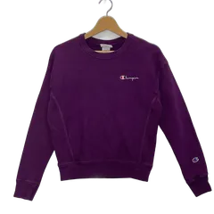 00’s Champion/00年代 チャンピオン REVERSE WEAVE リバースウィーブ トレーナー 長袖 ワンポイント刺繡 ホンジュラス製 メンズ XS パープル