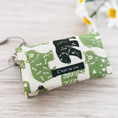 キーホルダーみたいなポケットティッシュケース　くまさん　花粉症　プレゼント　男性やお子様にもオススメ