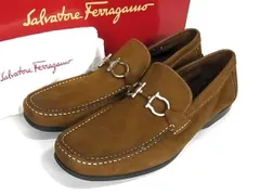 ■新品同様■ Salvatore Ferragamo フェラガモ ダブルガンチーニ ローファー サイズ 7 (約25.0cm) 靴 シューズ メンズ ブラウン系 AU9494のサムネイル